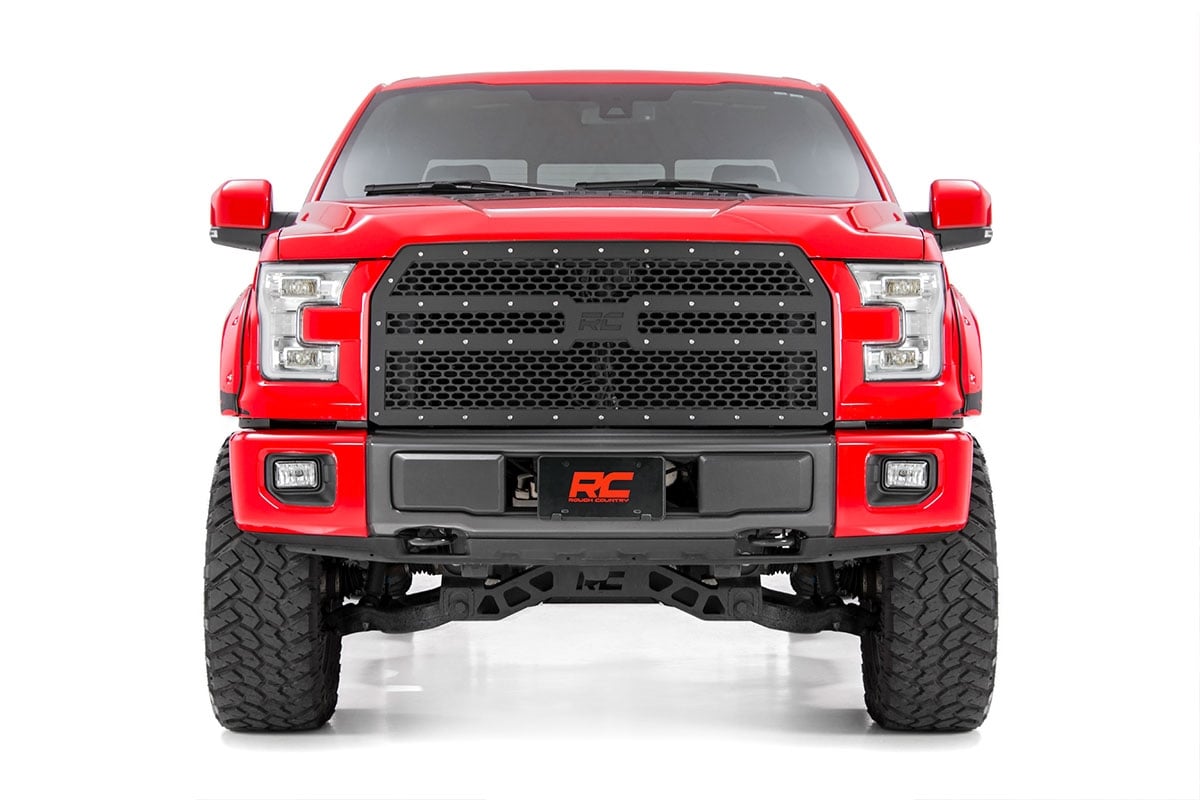 Ford F-150 Mesh Grille - Rough Country - Rough Country - Black - '15-'17